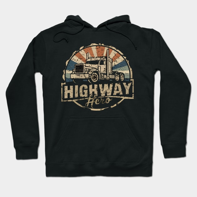 Retro Vintage Truck Driver Design For Men Trucker Hoodie by TopTees